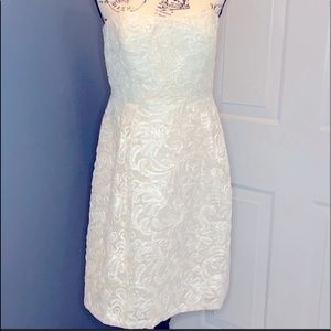 NWT Ann Taylor Strapless Embroidered Dress